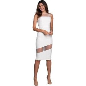 Dress The Population Valerie Bodycon Sleeveless Sheer Dress Women's Size Small